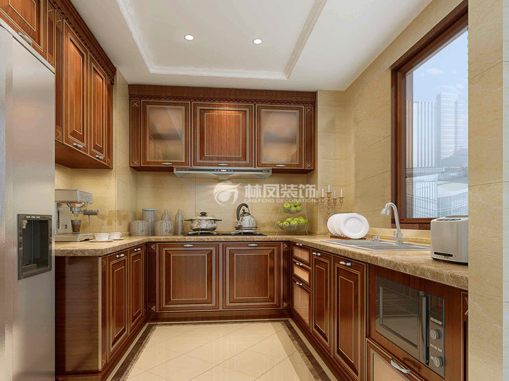 保利大都會(huì)97平歐式風(fēng)格廚房裝修效果圖