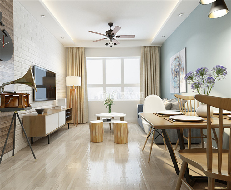 80平標(biāo)準戶型房子北歐風(fēng)格裝修效果圖