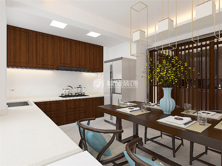 萬(wàn)科西華府113㎡戶型廚房裝修效果圖