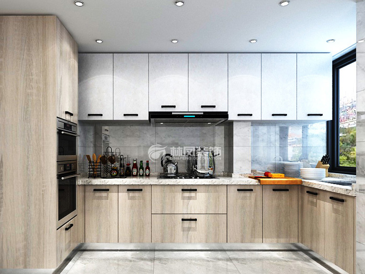 萬(wàn)科翡翠四季127㎡U型廚房裝修效果圖