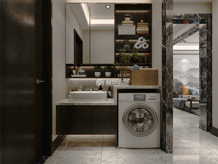 萬(wàn)科翡翠四季127㎡衛(wèi)生間干濕分離設(shè)計(jì)裝修效果圖