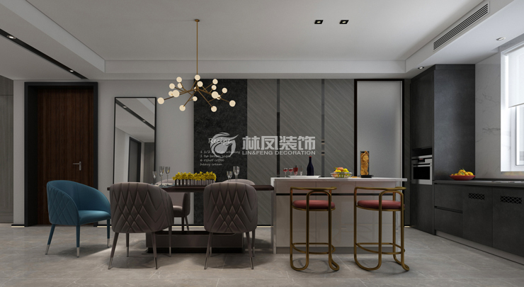 現(xiàn)代風(fēng)格實(shí)木餐桌裝修效果圖