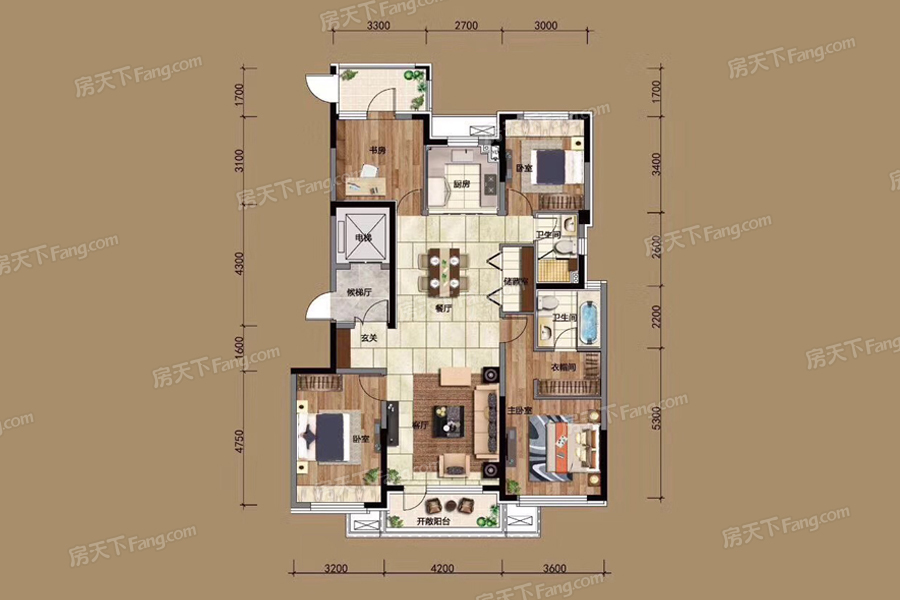 華潤(rùn)置地昆侖御150㎡戶型圖