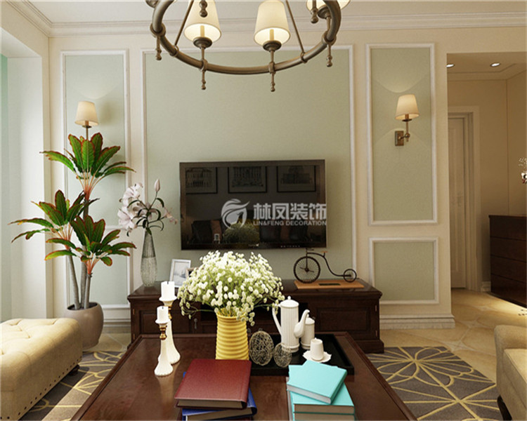 電視背景墻護(hù)墻板設(shè)計(jì)裝修效果圖