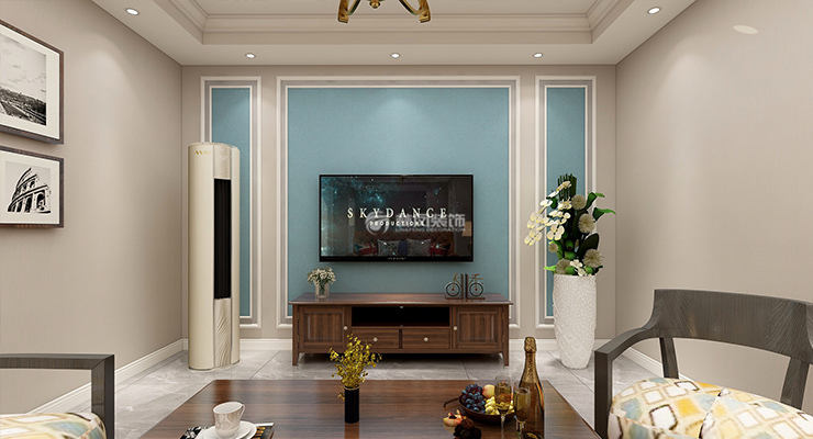 美式風(fēng)格局部吊頂設(shè)計裝修效果圖