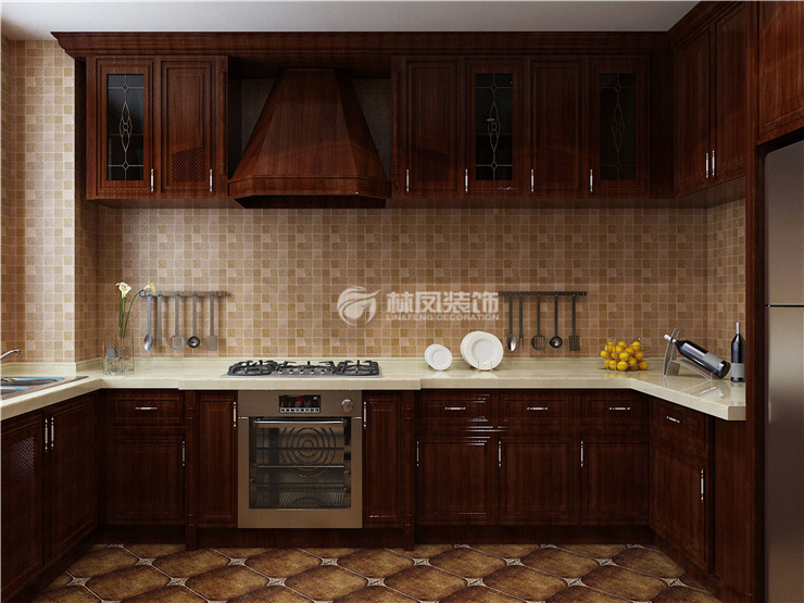 雅居樂花園146㎡U型廚房設(shè)計(jì)裝修效果圖