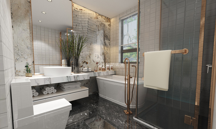 輕奢風格衛(wèi)生間裝修效果圖