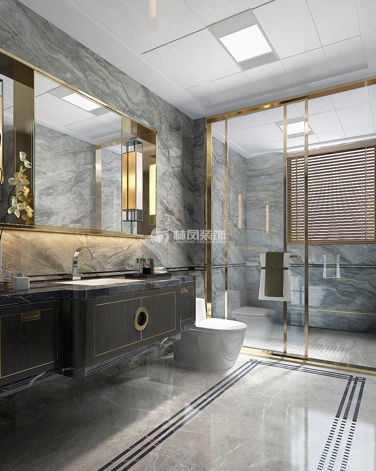 現(xiàn)代港式風格衛(wèi)生間裝修效果圖