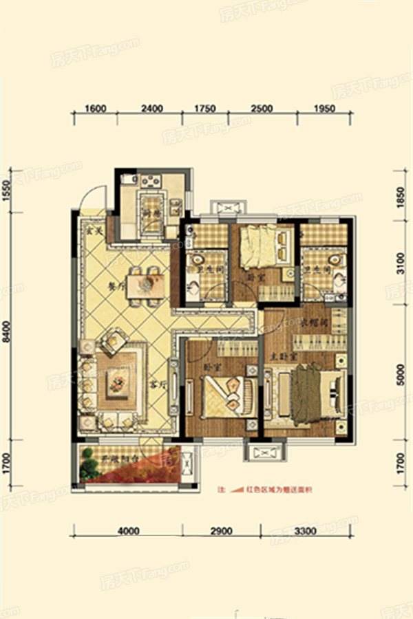 雅居樂花園121㎡戶型圖