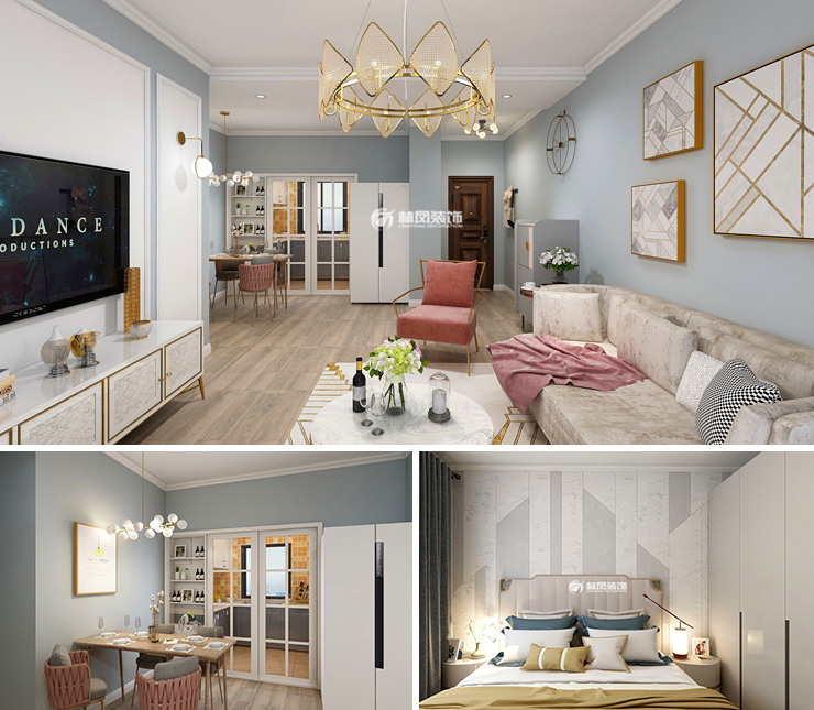 沈陽(yáng)恒大綠洲115平現(xiàn)代風(fēng)格裝修效果圖