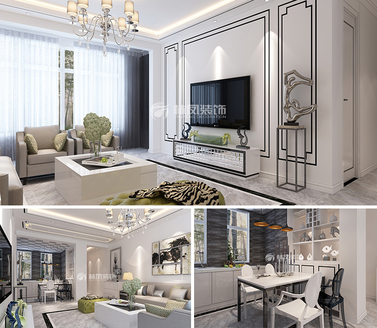 雨潤(rùn)中央宮園136平現(xiàn)代風(fēng)格裝修效果圖