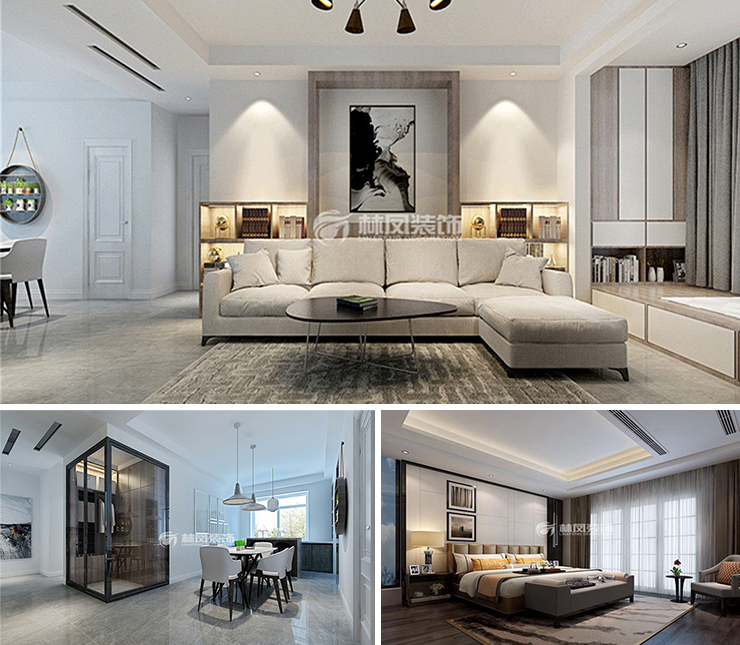 雨潤(rùn)中央宮園130平港式風(fēng)格裝修效果圖