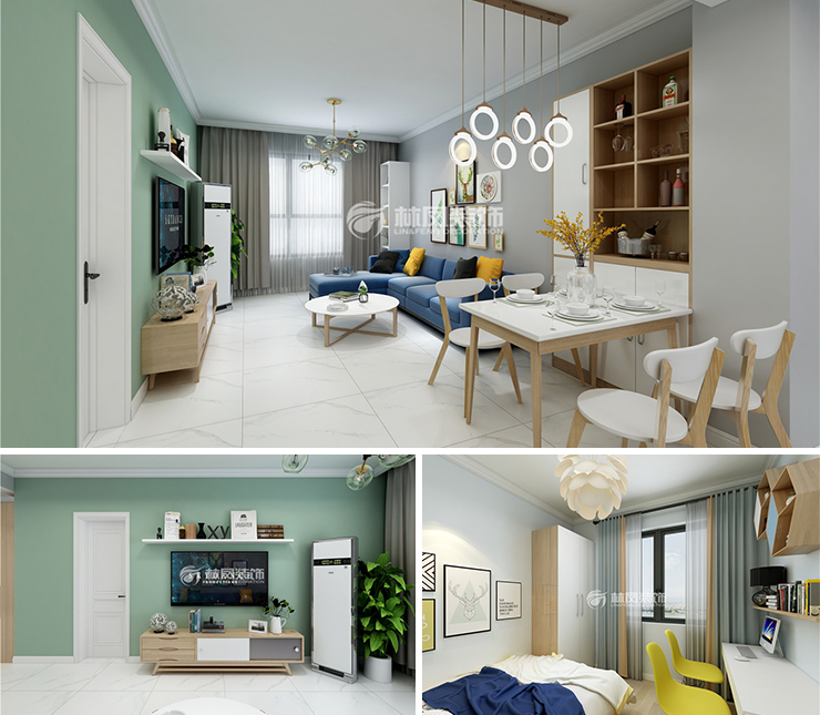 雷凱鉑庭118平輕奢風(fēng)格裝修效果圖