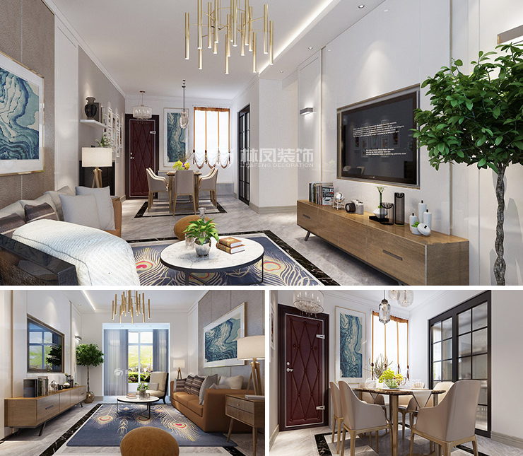 中海城125平北歐風(fēng)格裝修效果圖