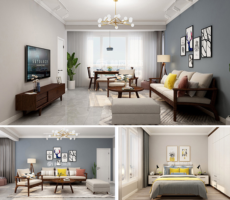 億博隆河谷116平北歐風格裝修效果圖