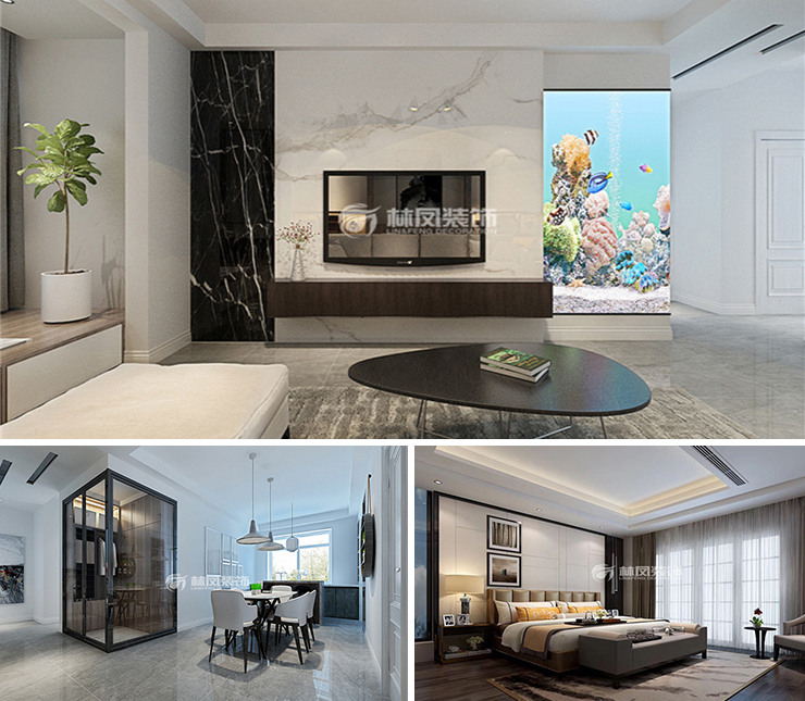 億博隆河谷130平港式風格裝修效果圖