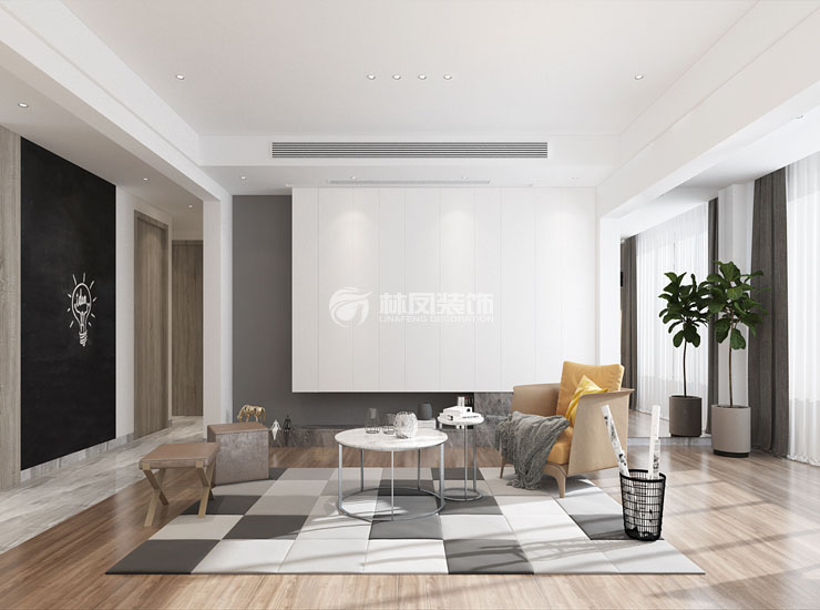 客廳黑板墻設計裝修效果圖