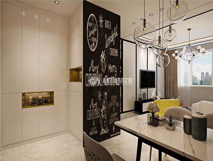 餐廳黑板墻設計裝修效果圖