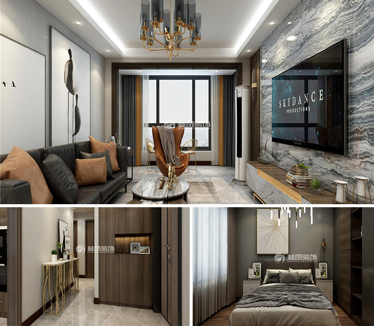 保利中糧堂悅122平輕奢風(fēng)格裝修效果圖