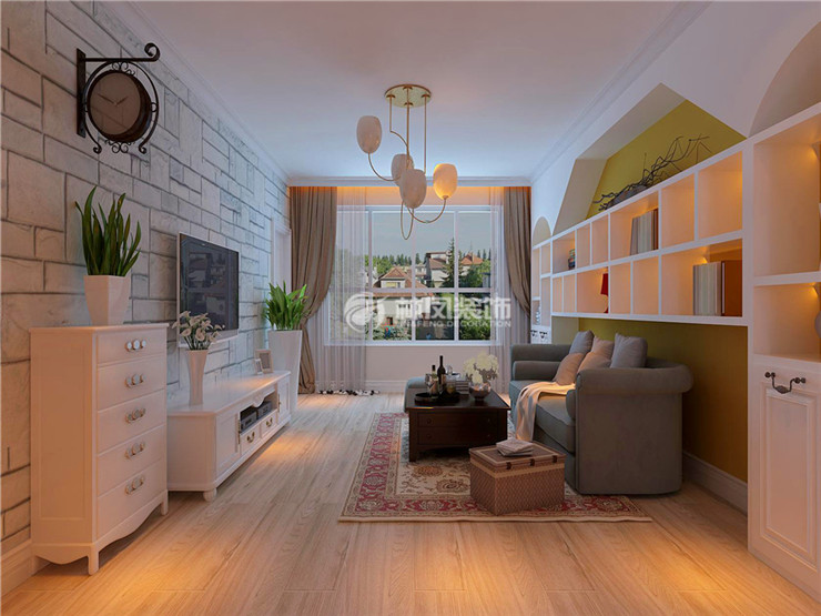 美式風(fēng)格客廳裝修效果圖