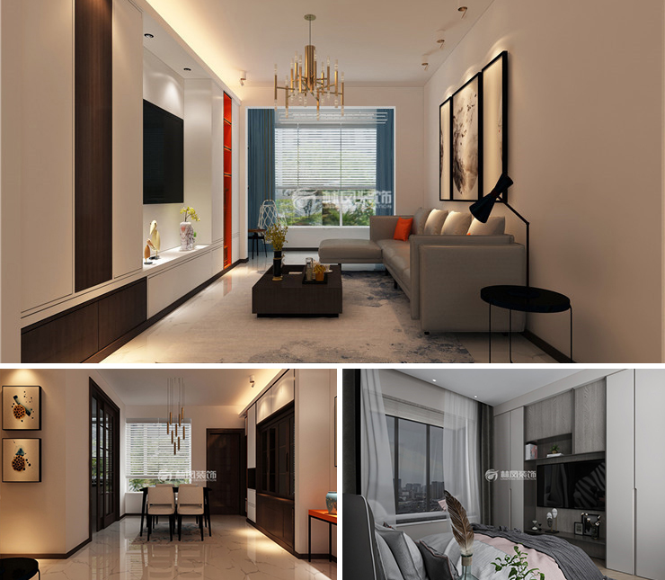 華潤(rùn)置地八號(hào)院117平現(xiàn)代風(fēng)格裝修圖