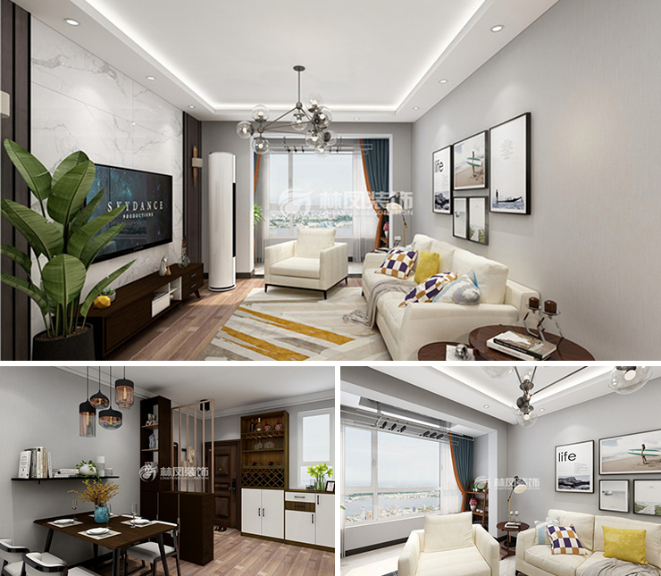 中海和平之門(mén)天際114平現(xiàn)代風(fēng)格裝修效果圖