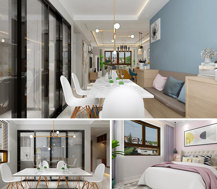 招商雍景灣125平北歐風格裝修效果圖