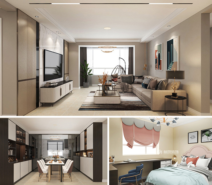 融創(chuàng)唐軒府119平現(xiàn)代風(fēng)格裝修效果圖