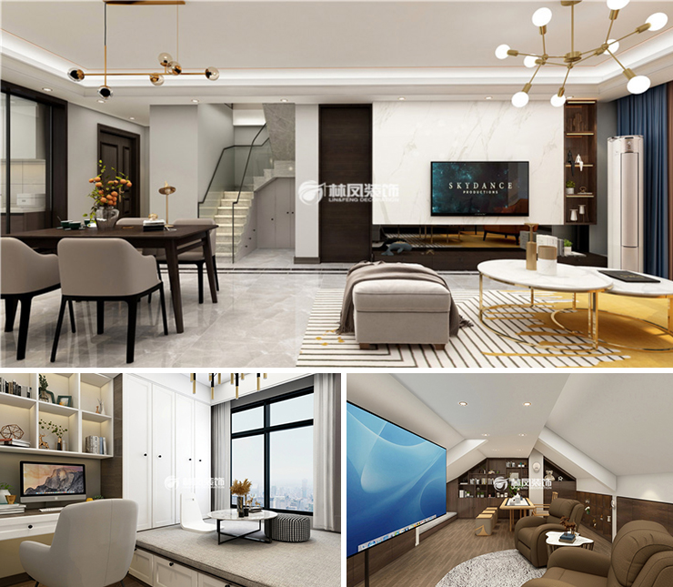 萬科翡翠新都會140平現(xiàn)代風格裝修效果圖