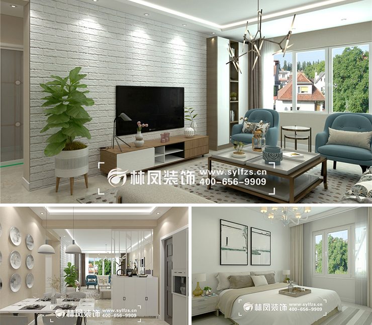 萬科翡翠新都會110平現(xiàn)代風格裝修效果圖