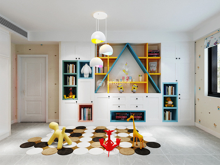 兒童房前面收納柜設(shè)計裝修效果圖