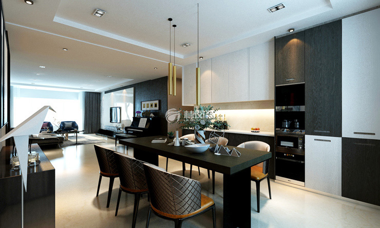 現(xiàn)代輕奢風格LDK設(shè)計裝修效果圖