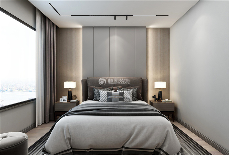 北歐風(fēng)格臥室床頭柜設(shè)計裝修效果圖