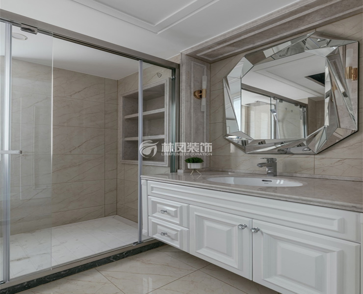 衛(wèi)生間干區(qū)洗手臺收納設(shè)計(jì)裝修效果圖