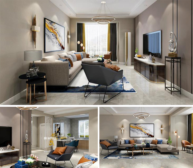 陽光100國(guó)際新城118平現(xiàn)代風(fēng)格裝修效果圖