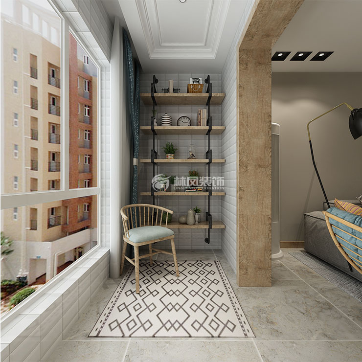 北歐風(fēng)格陽臺(tái)裝修效果圖