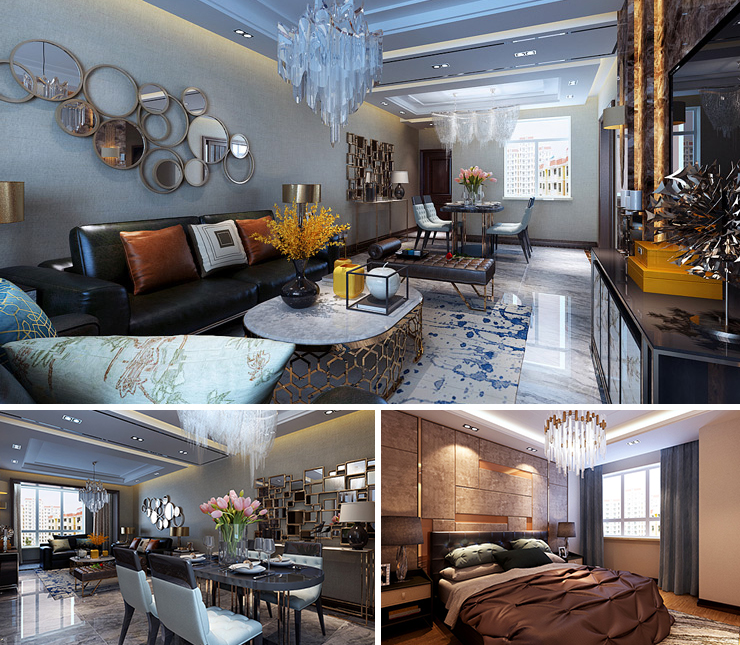 金地?悅城大境 117平 現(xiàn)代簡約風格裝修效果圖