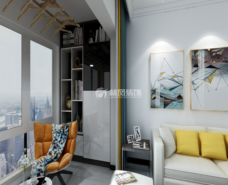 現(xiàn)代風(fēng)格陽(yáng)臺(tái)定制柜裝修效果圖