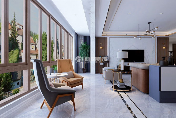 輕奢風格陽臺設(shè)計裝修效果圖