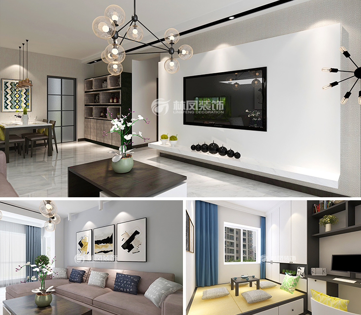 郡源?悅城110平 現(xiàn)代簡約風格裝修效果圖