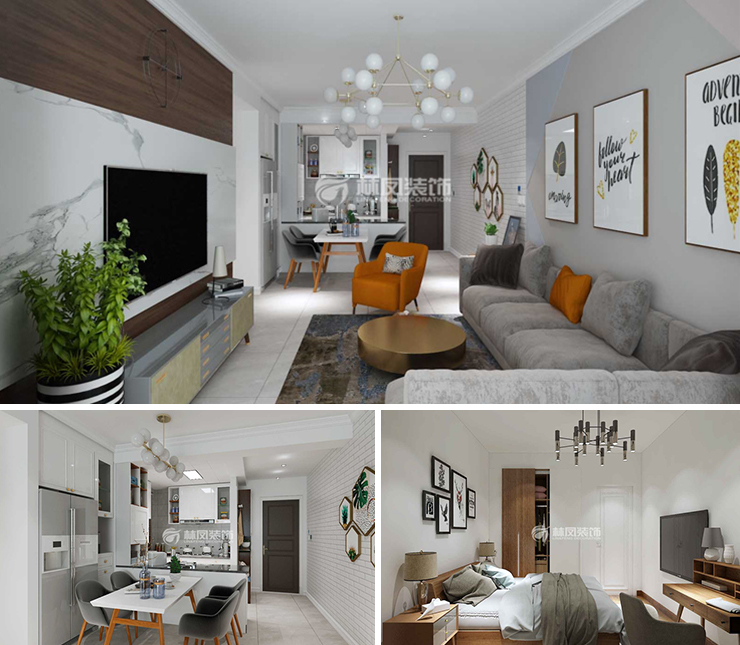 澳海南樾府 105平 現(xiàn)代簡約風格裝修效果圖