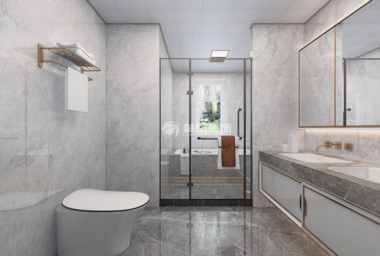 輕奢風格衛(wèi)生間干濕分離設計裝修效果圖