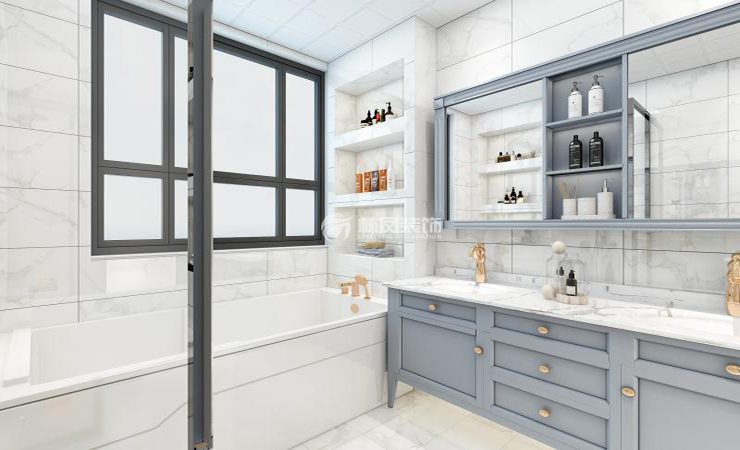 美式風格衛(wèi)生間燈光設計裝修效果圖