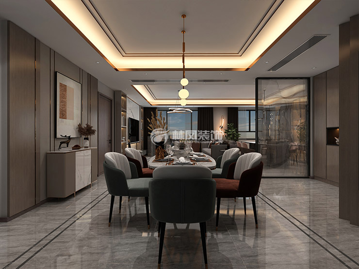 遼陽(yáng)信德臻悅-140㎡-現(xiàn)代輕奢-餐廳1.jpg