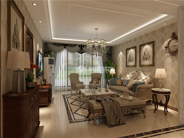 新湖仙林金谷-148-簡(jiǎn)歐風(fēng)格-客廳01.jpg