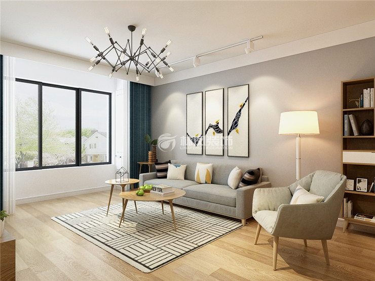 首創(chuàng)光合城-83平-北歐風格-客廳1.jpg