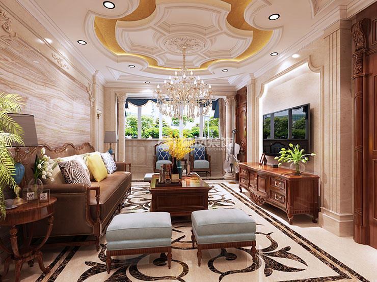 金地藝境-140平-歐式風(fēng)格-客廳 (2).jpg