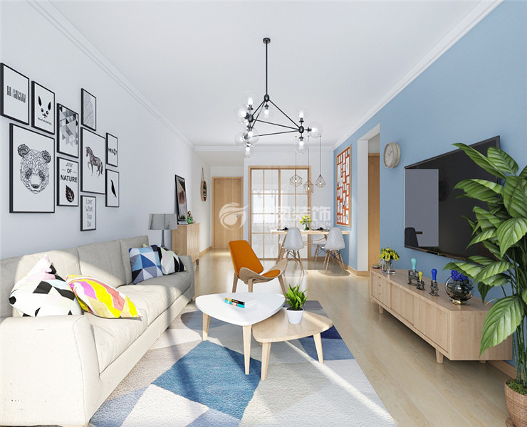 碧桂園繁華里-83平- 北歐風格-客廳 (5).jpg