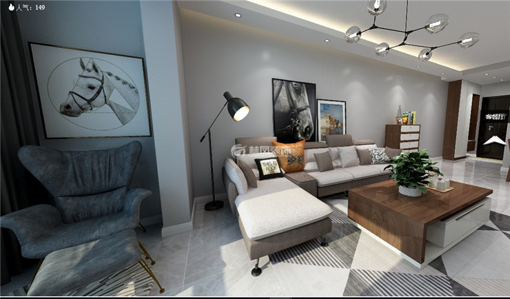華潤二十四城-94平-現(xiàn)代風格-客廳1.jpg