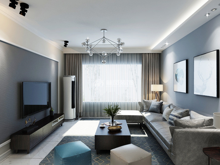 萬錦香樟樹-125平-現(xiàn)代混搭風格-客廳 (1).jpg